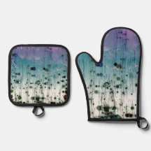 Montanhas Abstratas Aqua Roxo & Preto