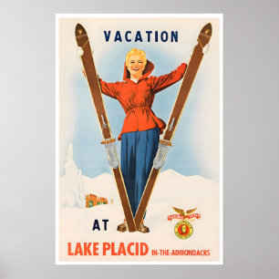Montanhas Adirondack Arte Lago Placid Impressão Es