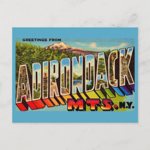 Montanhas Adirondack Cartão Postal Antigo
