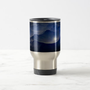 Montanhas azuis caneca de viagem de aço inoxidáv