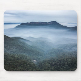 Montanhas azuis Mousepad da paisagem da névoa