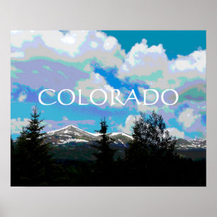 Montanhas de arte da poster do Colorado