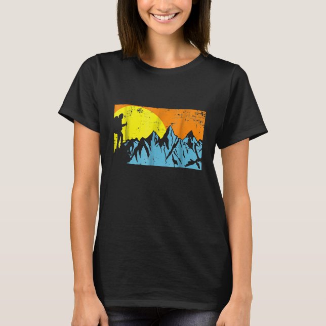 Montanhas De Caminhada Camisa Hiker Melhor Present (Frente)