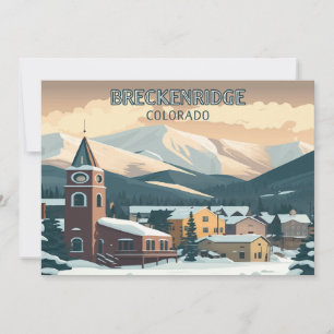 Montanhas de Neve do Colorado em Breckenridge Retr