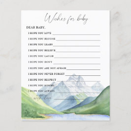 Montanhas - desejos para o jogo de bebês