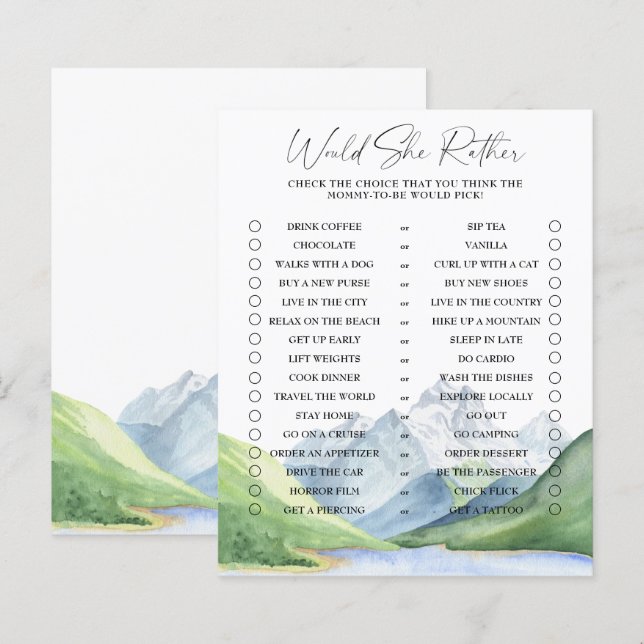 Montanhas - Ela Gostaria De Jogar Preferencialment (Frente/Verso)