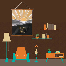 Montanhas estão chamando de Sunset de Siena Queima