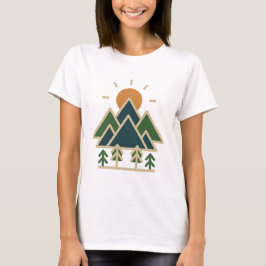 Montanhas Geométricas Modernas Adventure T-Shirt |