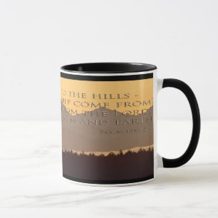 montanhas olímpicas com 121:1 do salmo - caneca 2