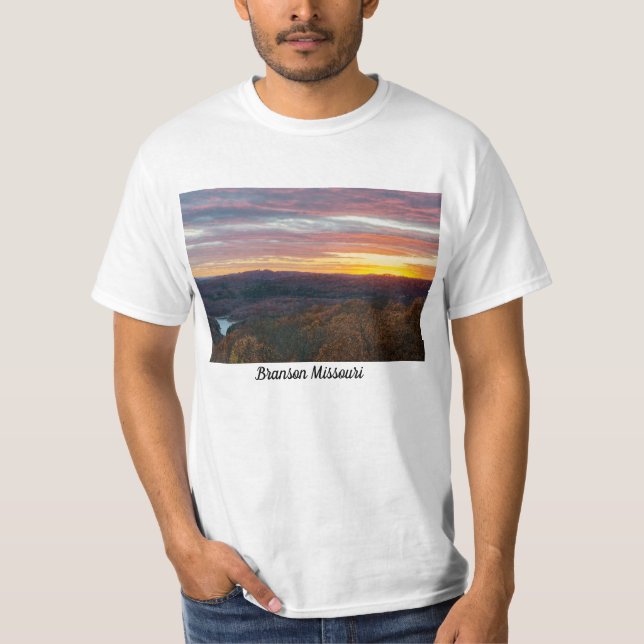 Montanhas Ozark Autumn Sunset T-shirt (Frente)