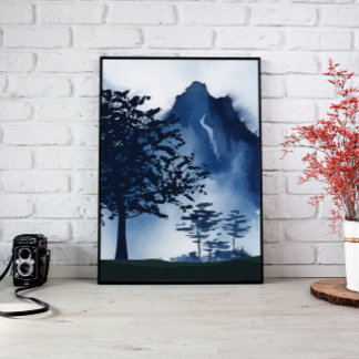 Montanhas Paisagem Visão de Arte Canvas