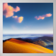 Montanhas pelo Poster do Mar