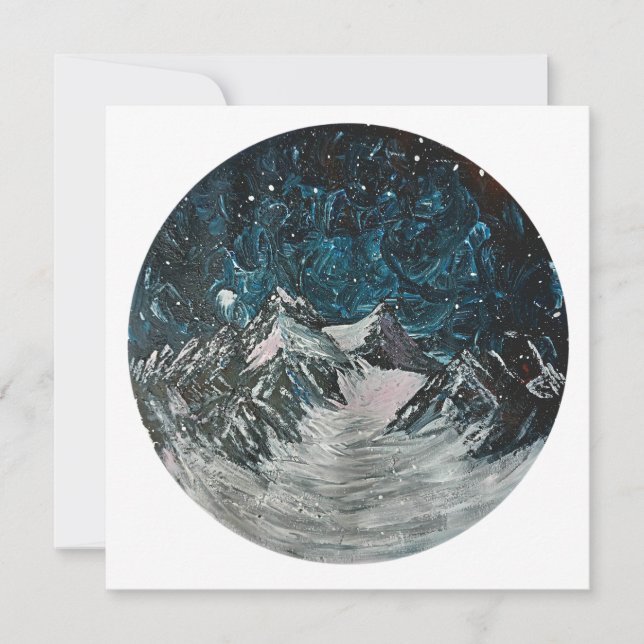 Montanhas por cartão noturno (Frente)