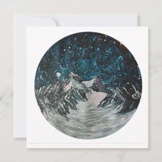 Montanhas por cartão noturno