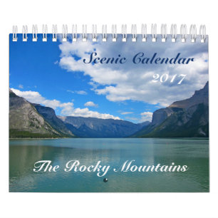 Montanhas rochosas do calendário 2017 cénicos