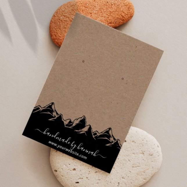 Montanhas Rustic Skyline Handmade Earring Display (Criador carregado)