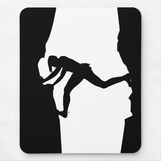 Montanhista de rocha Bouldering Mousepad (Frente)