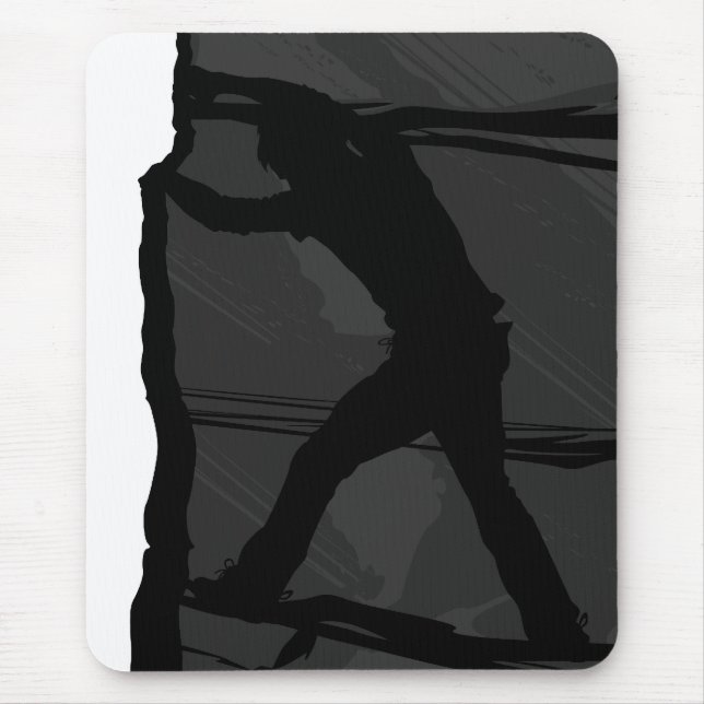 Montanhista de rocha Bouldering Mousepad (Frente)