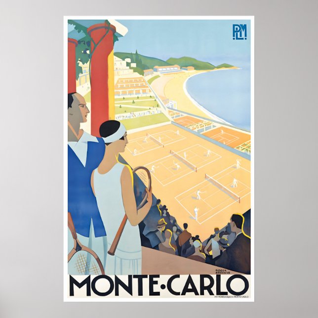 Monte Carlo Art Roger Broders Travel Poster Monaco (Frente)