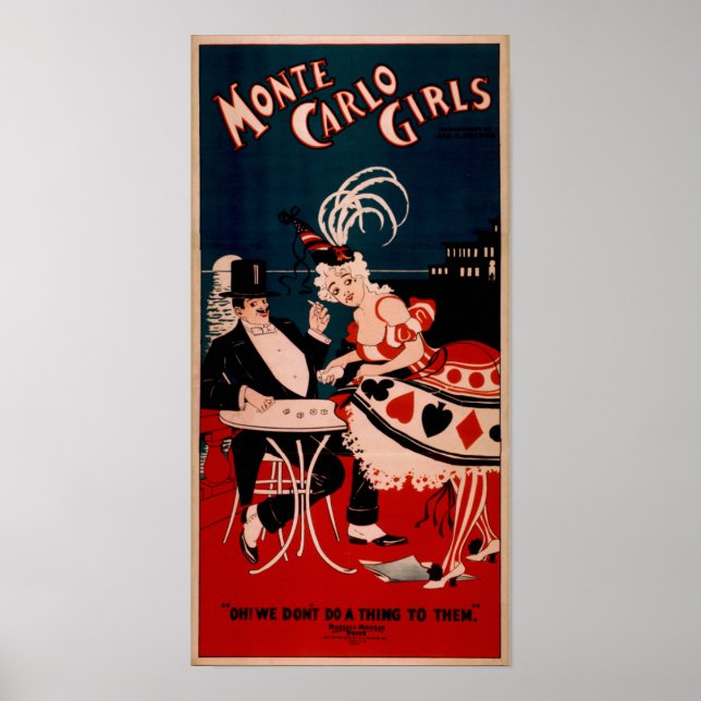 MONTE CARLO GIRLS Cantando Dança VAUDEVILLE Poster (Frente)