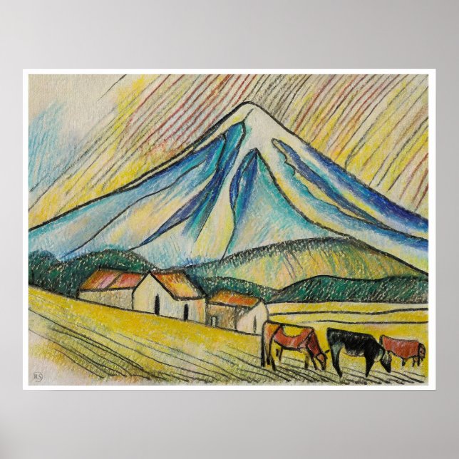 Monte Egmont - Archival Art Impressão (Frente)