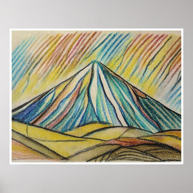Monte Egmont - Archival Art Impressão (Frente)