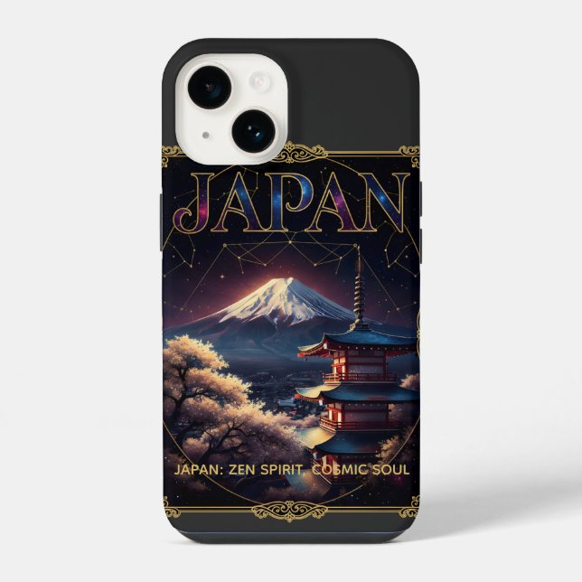 Monte Fuji Celestial Japão Pagode Viagem Arte (Verso)