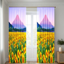 Monte Fuji e Cortinas de Girassol