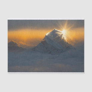 Monte o Everest no papel tecidular sunrise