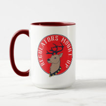 Monte Reindeer na caneca natalina