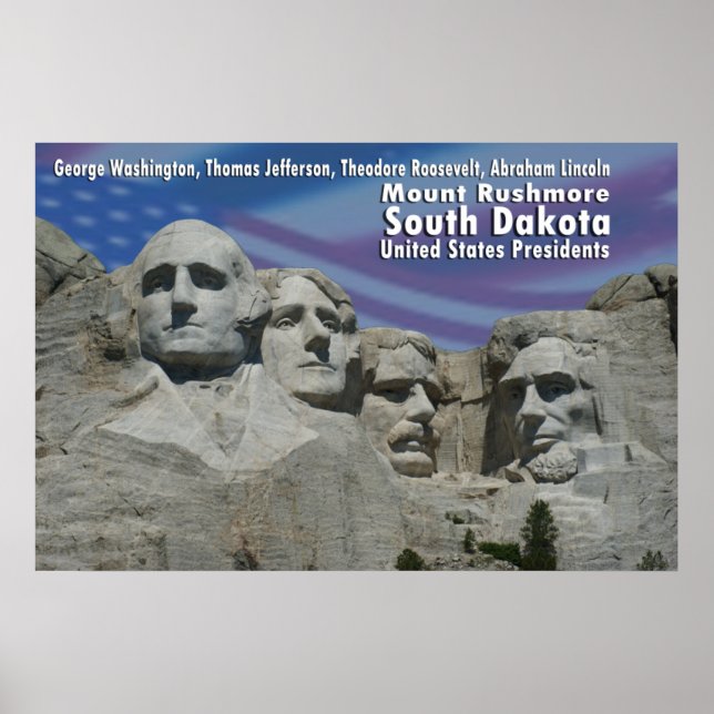 MONTE RUSHMORE PRESIDENTES POSTER MEMORIAL (Frente)
