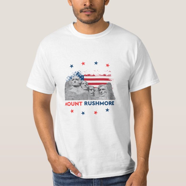 Monte Rushmore T-Shirt - Marco Americano Icônico (Frente)