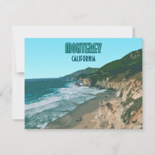 Monterey California Pacific Coast Flat Card