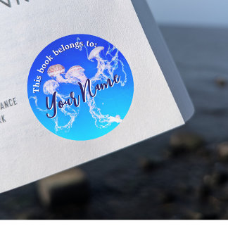 Monterey Jellyfish — Adesivo Personalizável de Liv