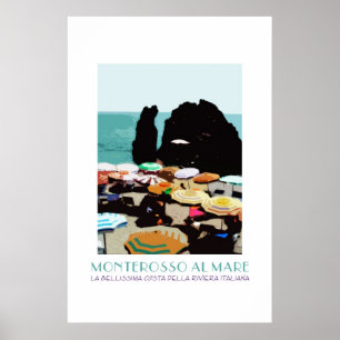 Monterosso, Cinque Terre, Itália Poster vintage