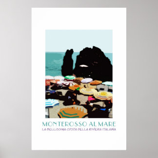 Monterosso, Cinque Terre, Itália Poster vintage