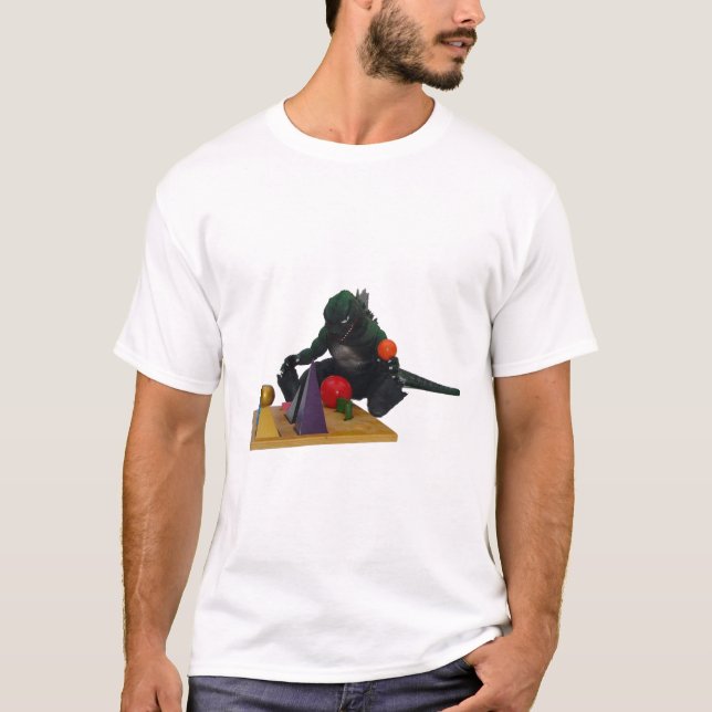 Montessaurus & t-shirt dos sólidos da gramática (Frente)