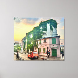 Montmartre Canvas Print com 2CV