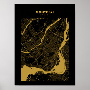 Montreal - Canadá - Poster do mapa das cidades Dou