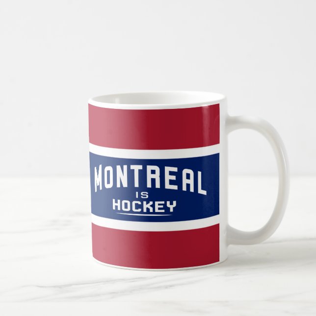 Montreal é hóquei, vermelho, branco, e caneca azul (Direita)