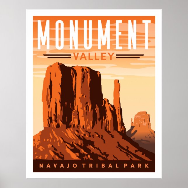 Monument Valley Poster de viagens Wall Art (Frente)