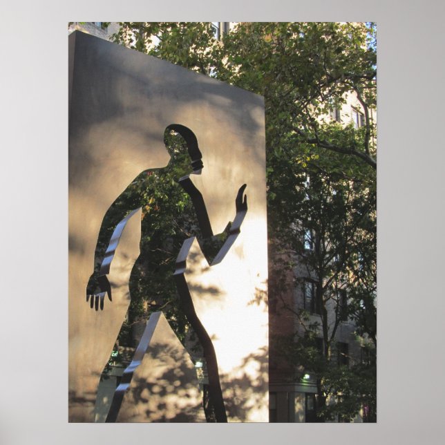 MONUMENTO HOMEM INVISÍVEL NA NOVA IORQUE Poster (Frente)