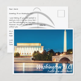 Monumentos de Washington DC com cartão postal Poto