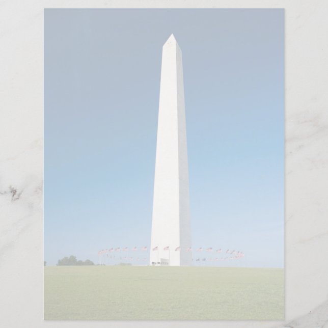 Monumentos | Monumento a Washington com Bandeiras (Frente)