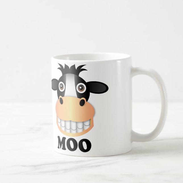 MOO - Branco  branco clássico da caneca de 11 (Direita)