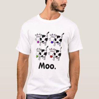 MOO. - Camisa colorido da vaca