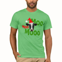 Moo Moo Papais noeis de Natal Vaca Camisa
