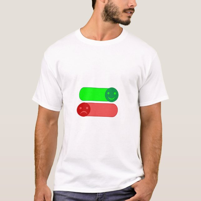 Mood Switch T-Shirt de Homens Emoji (Frente)