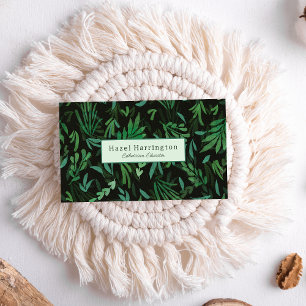 Moody Botanical Code Cartão de visita Verde Black