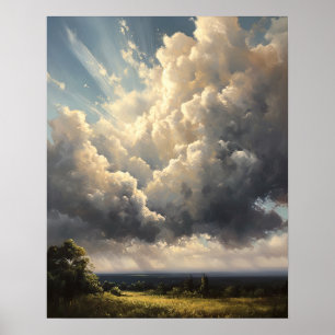 Moody Clouds Art Impressão Poster